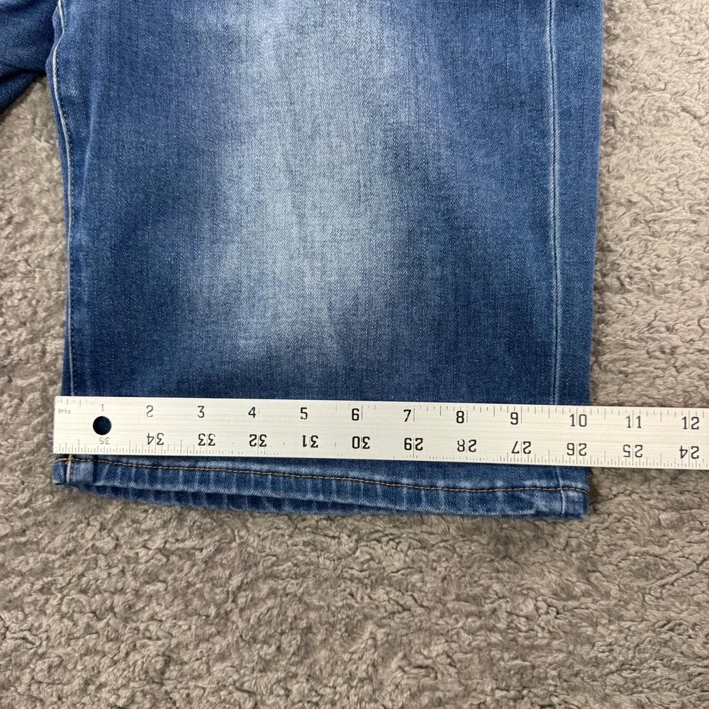 Soft Surroundings Womens Blue Denim Bermuda Shorts High‎ Rise Stretch Size S
